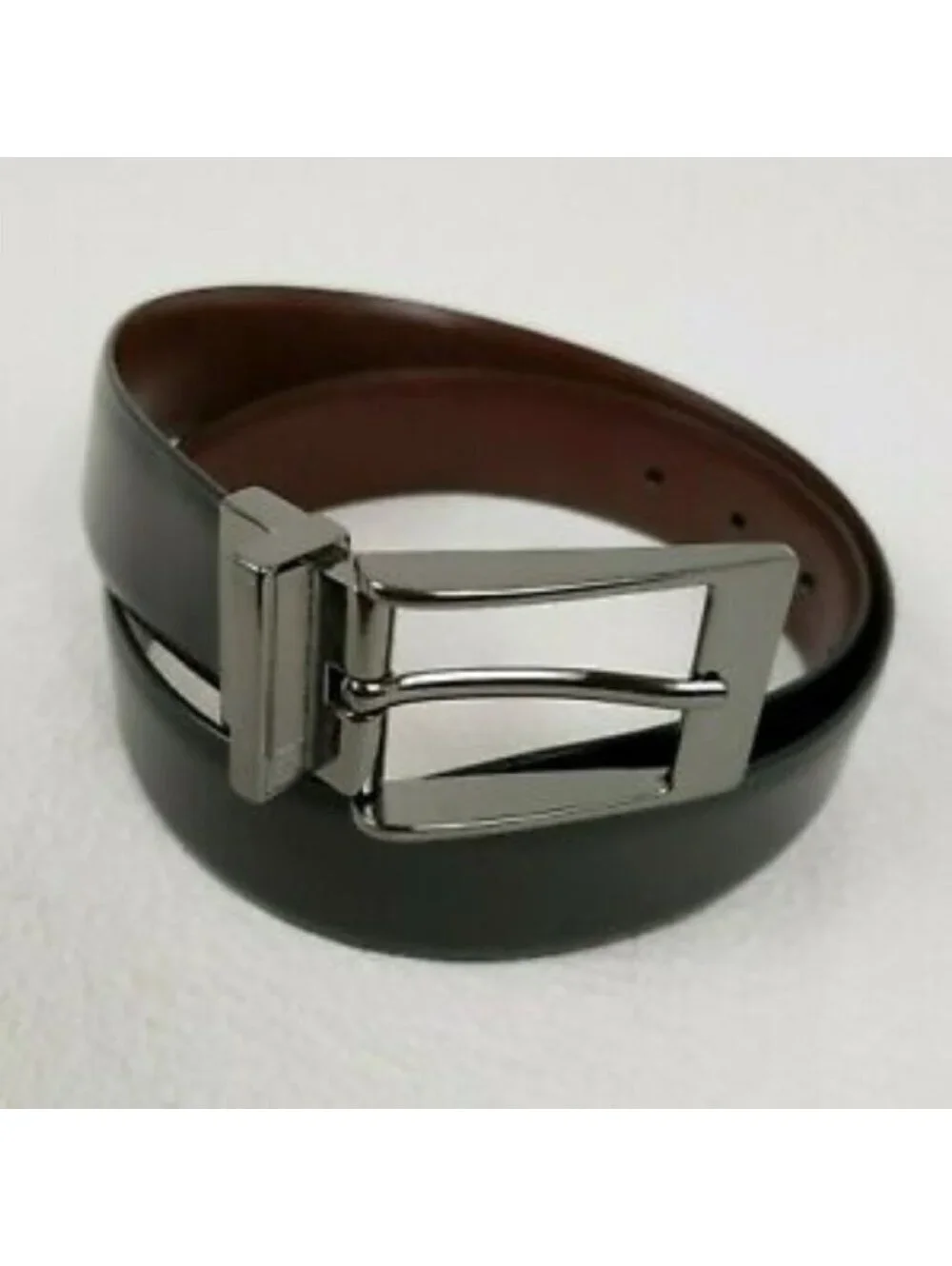 Mens Belt Izod Black Synthetic Leather size M 32-34